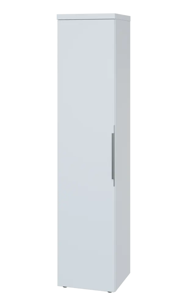 SIN 5 - 4D kancelářská skříň, 1-dveřová, levá, 1820x400x400, bílá